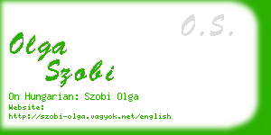 olga szobi business card